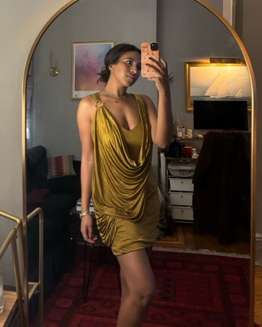 Stunning Olive Green Dress - Image 2