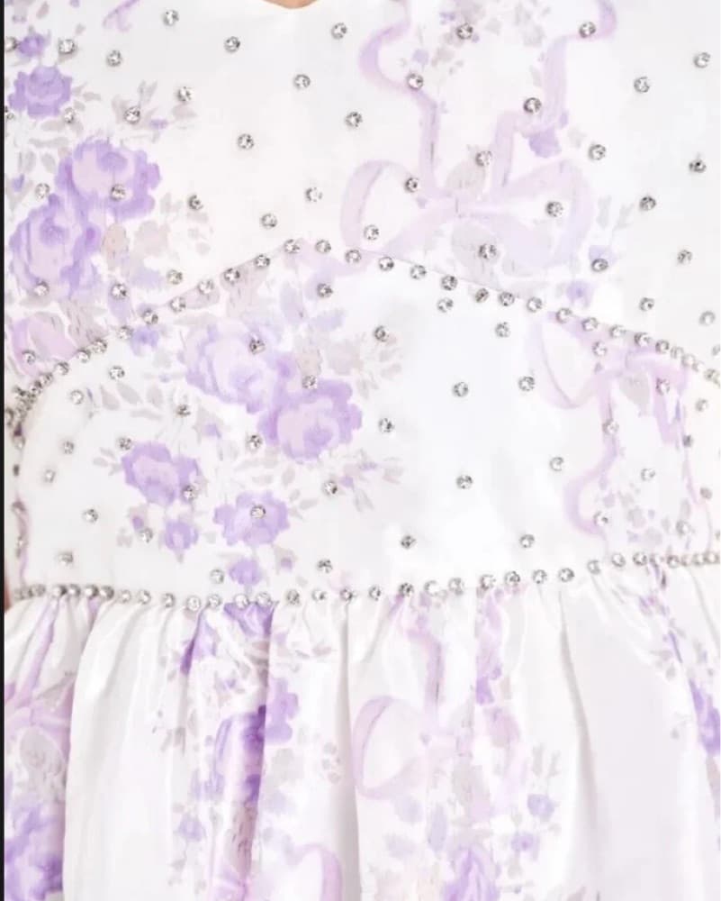  LoveShackFancy Alta Lilac Floral Formal Gown - Image 5