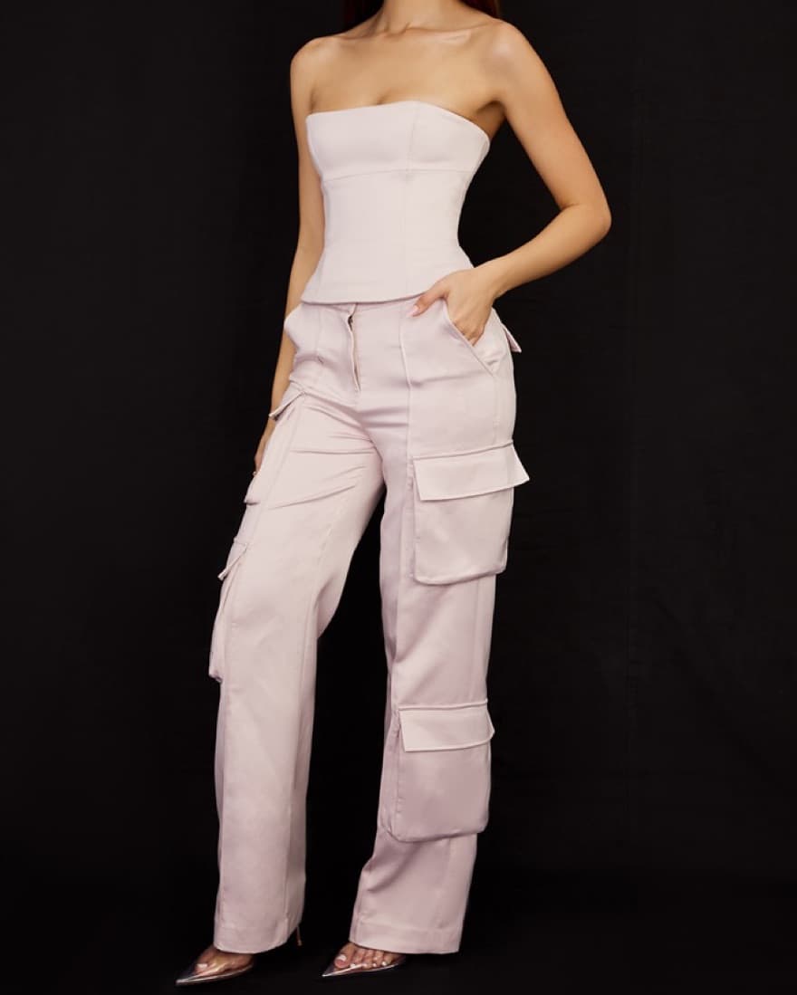 House of CB Daria Trousers In Crystal - Image 2