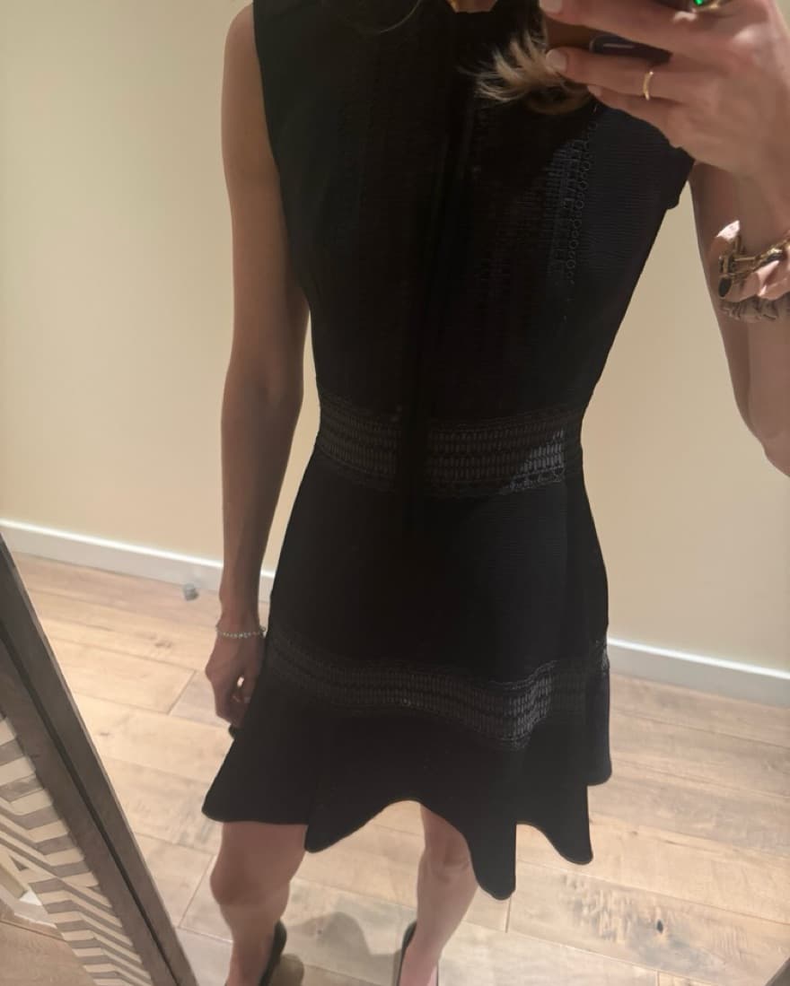 Sandro Black Mini Dress - Image 3