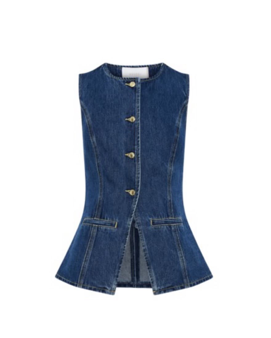 Meshki Abel Denim Button Up Top - Image 6