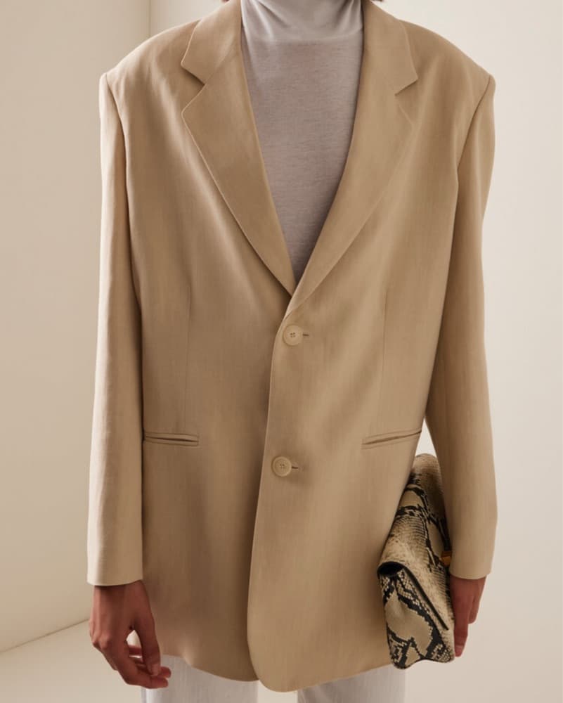 The Frankie Shop Aidan Twill Blazer  - Image 2