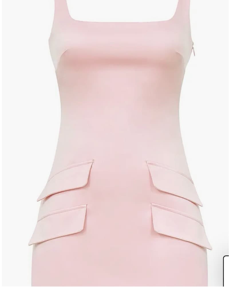 Cosette Sleeveless Satin Cocktail Dress - Image 4
