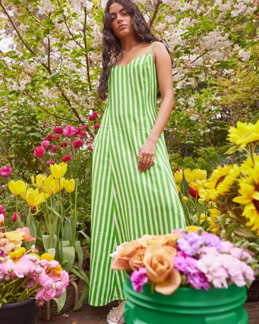 Variety Hour, Vibrant Striped Maxi Dress - Image 1