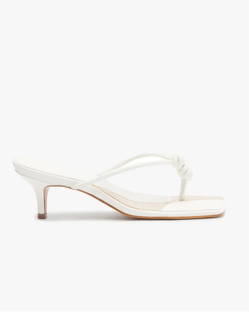 White Kitten Heel Sandal  - Image 2