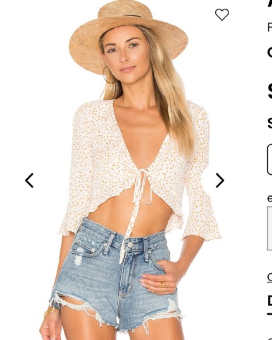 For Love & Lemons Aurora Tie Front Top - Image 2
