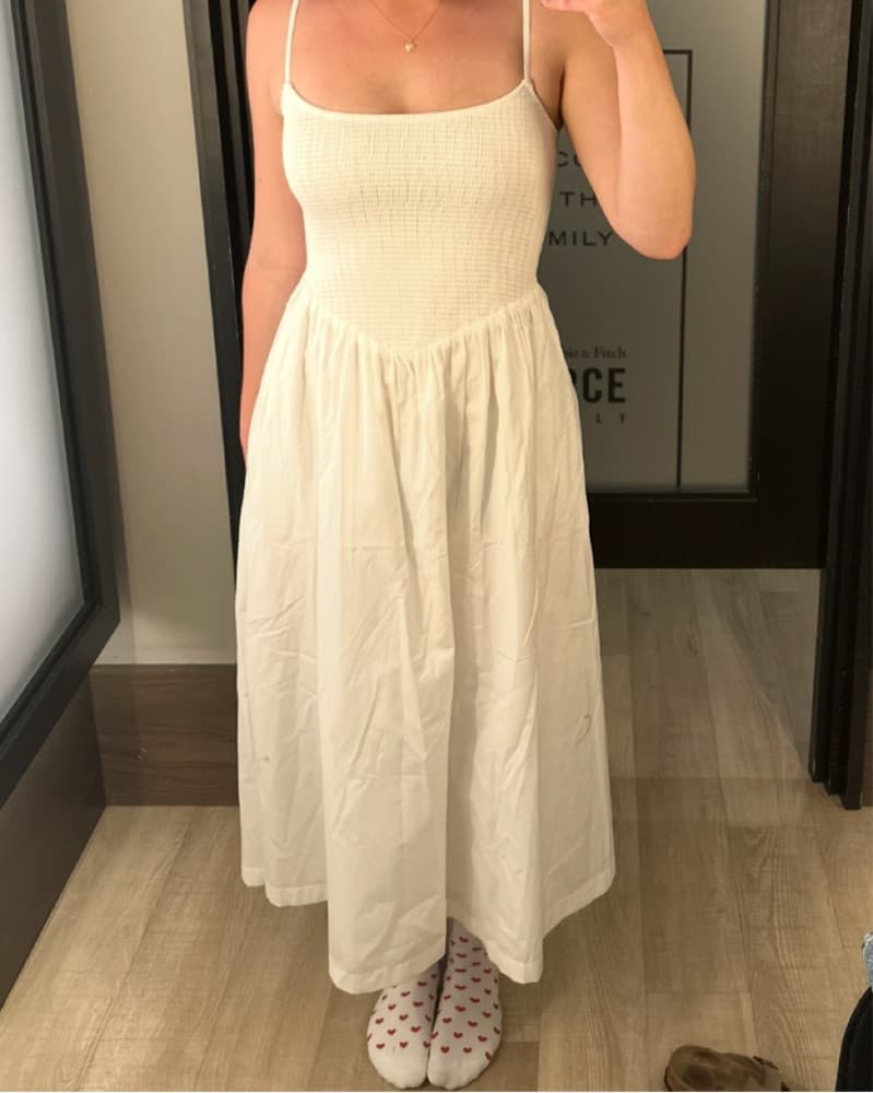 White Abercrombie Midi Dress - Image 2