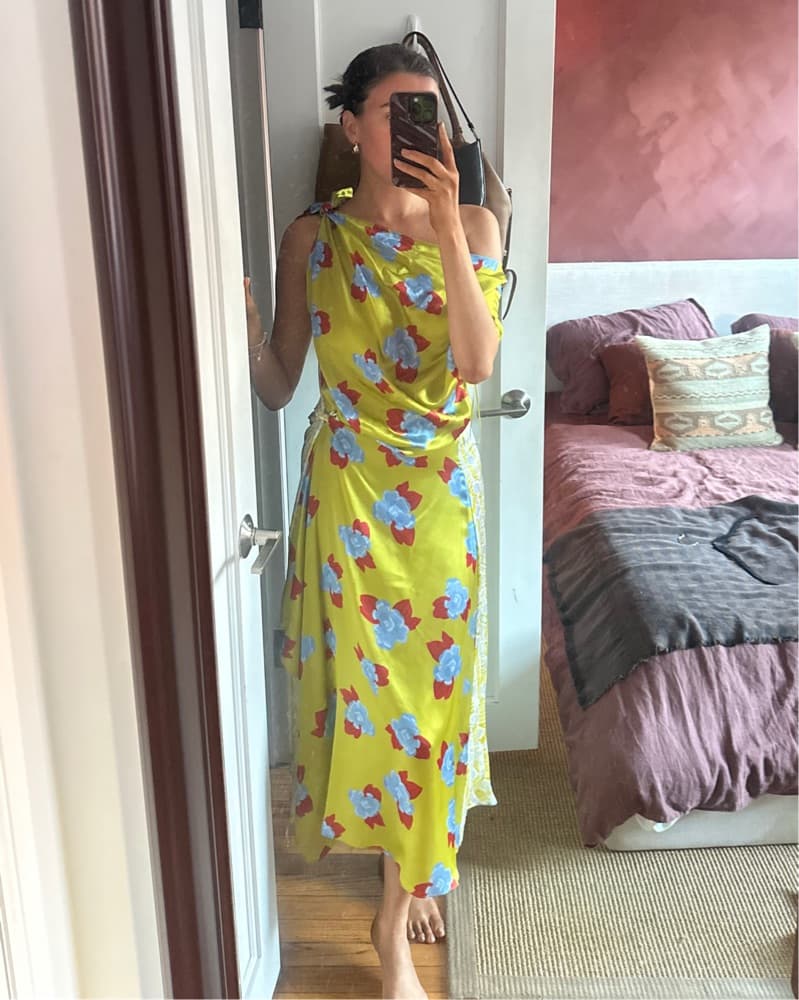100% Silk Printed Dress - Image 1