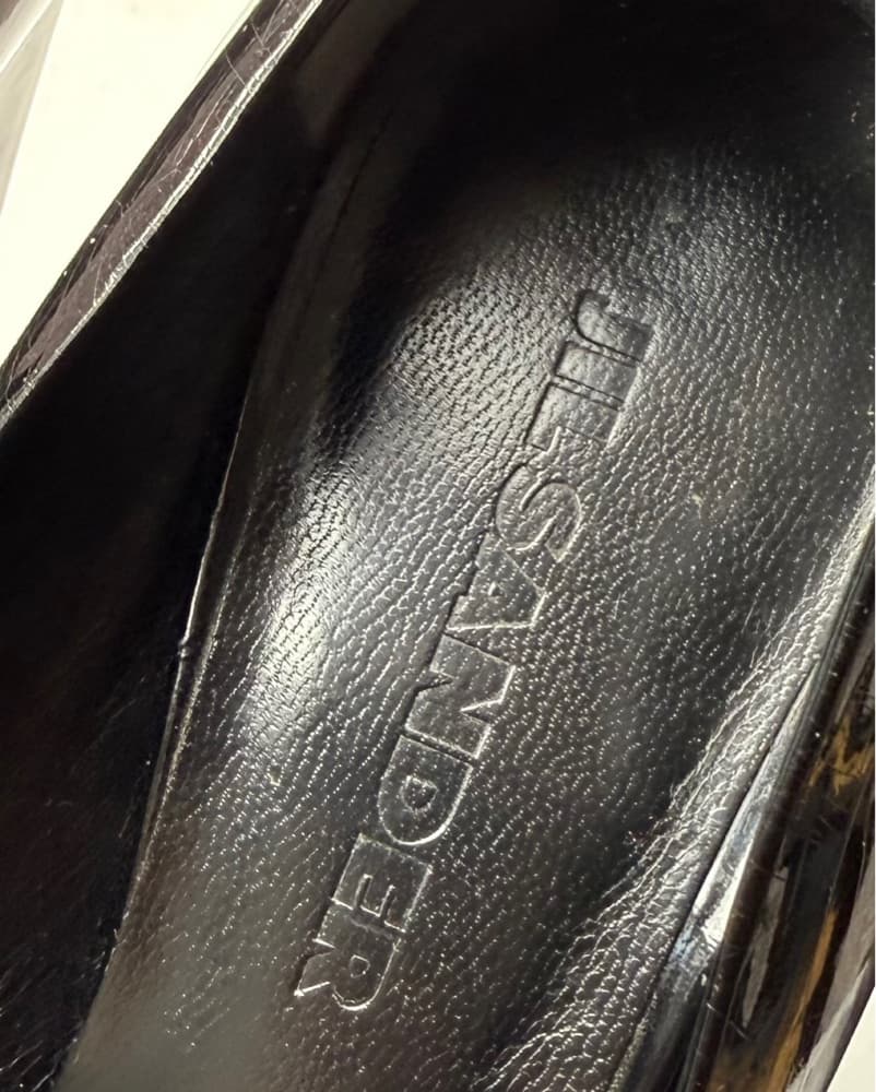 Jill Sanders Black Leather Platforms - Image 2