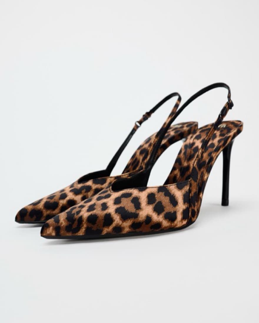 Leopard Print Pointed Toe Heels - Image 2