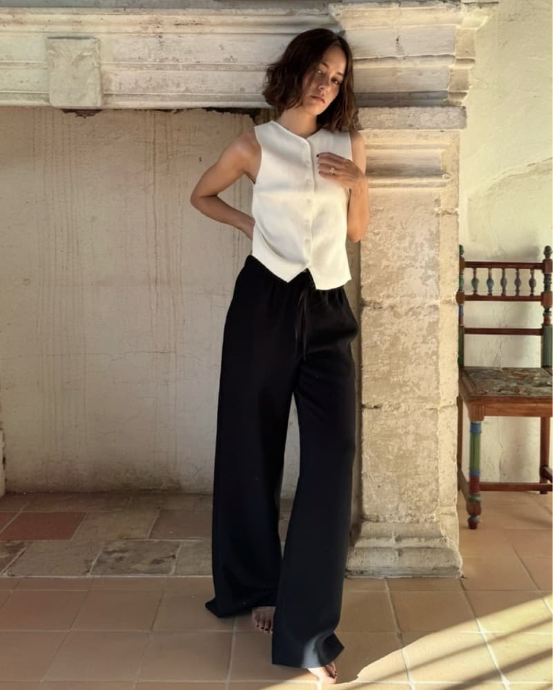 Buck Mason Crosshatch Linen Pant  - Image 1