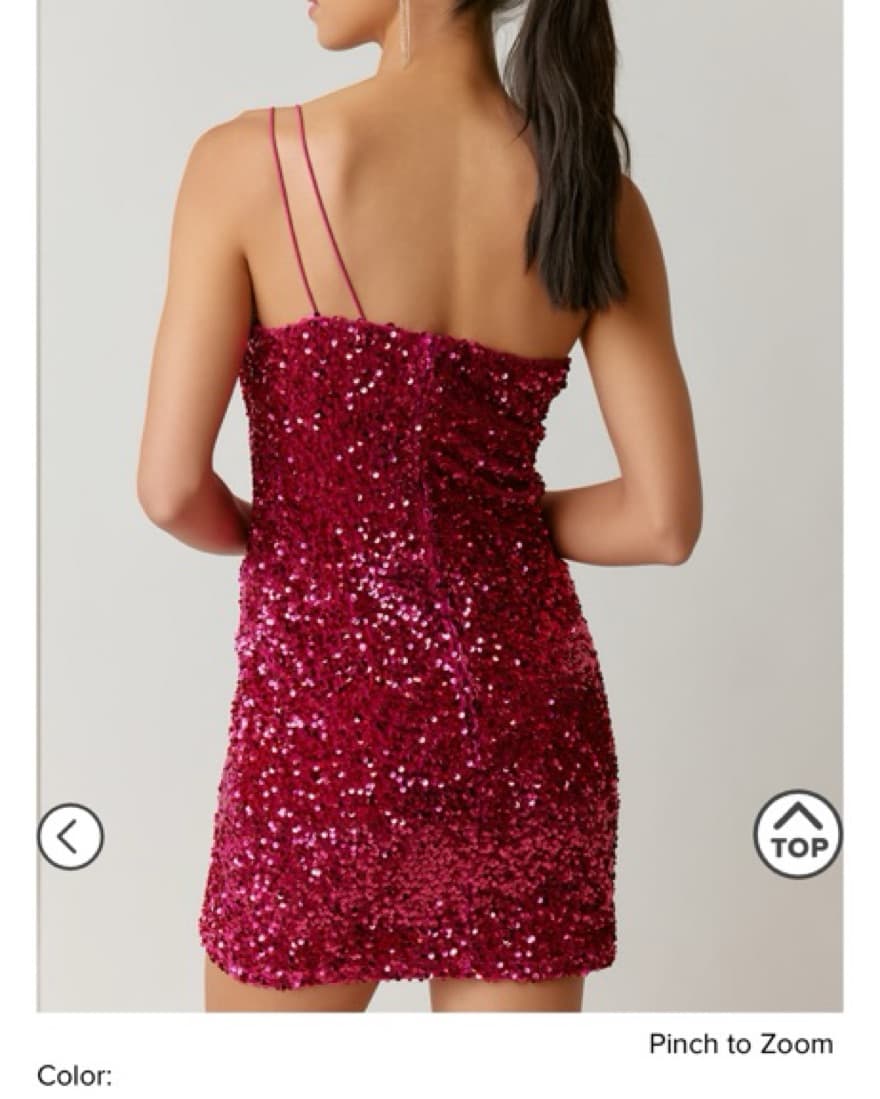 Hot pink one shoulder dress - Image 3