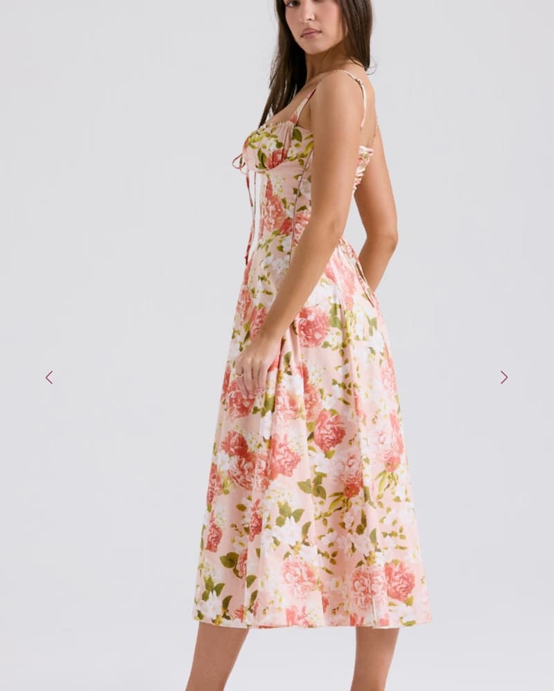 CARMEN Pink Cotton Bustier Dress - Image 3
