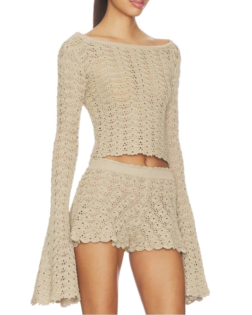 Zaylee Boat Neck Open Stitch Set - Image 2