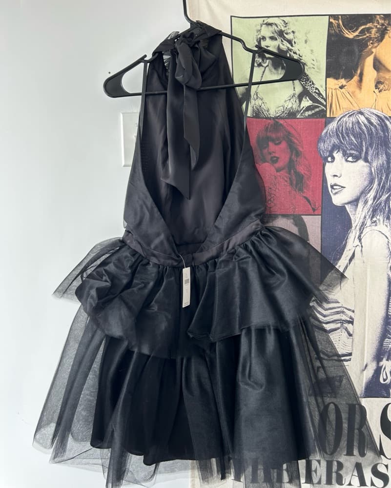 Hutch/Anthro Black Tulle Dress - Image 3
