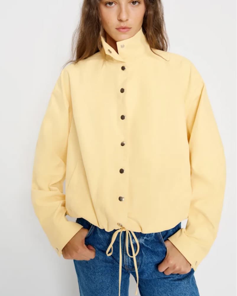 Reformation Lennon Jacket Butter Yellow - Image 3