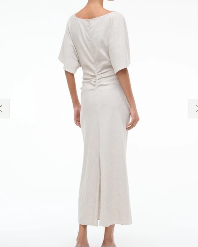 Staud Amelie Linen Midi Dress - Image 5
