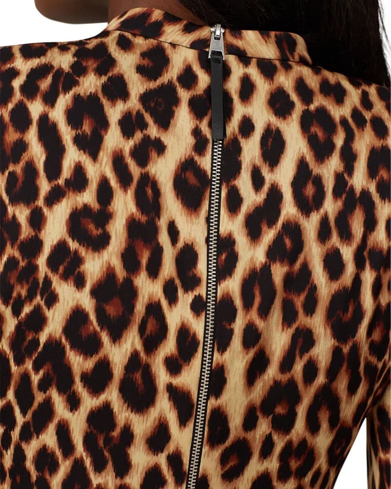ALC Silk leopard Print Gown | Size large - Image 4