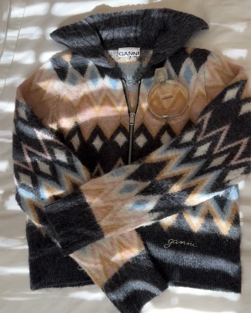 Ganni ZipZag Cardigan Sweater - Image 4