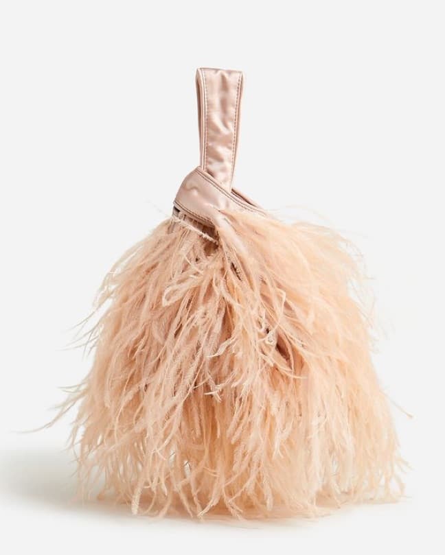 J.Crew Collection Satin And Feather bag - Image 1