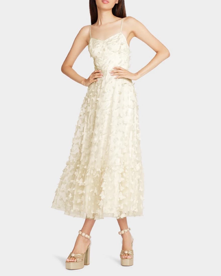 Butterfly Bestey Johnson White Dress - Image 4