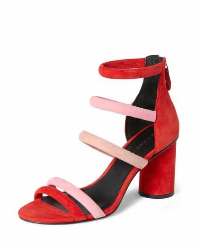 Rebecca Minkoff Red Pink Strappy Heels - Image 3