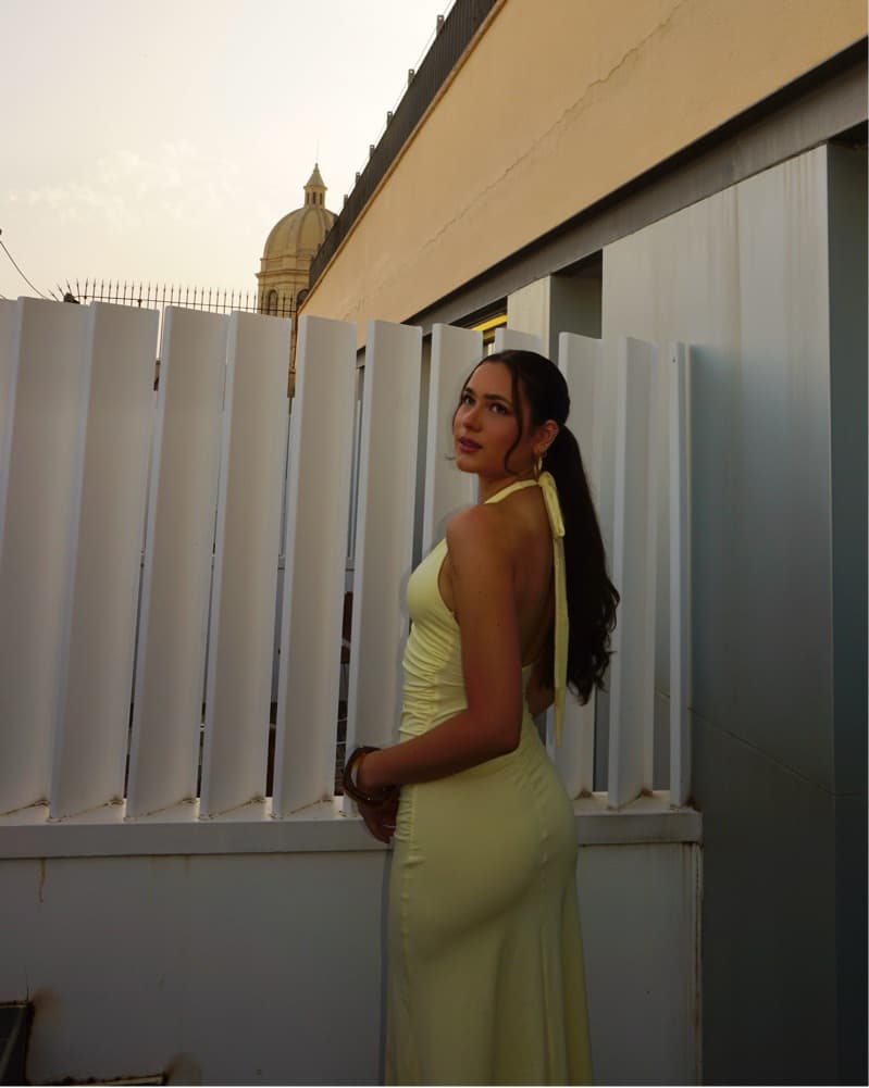 Yellow Halter Maxi Dress - Image 2