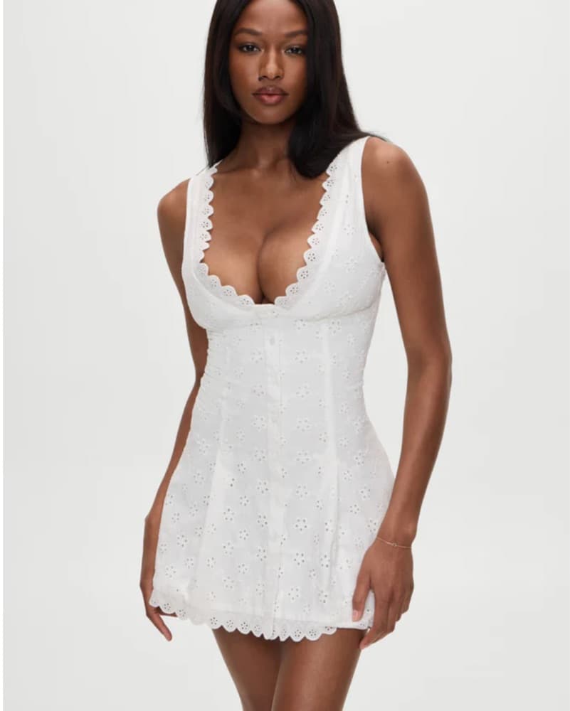 Farm Eyelet Mini Dress - Image 2