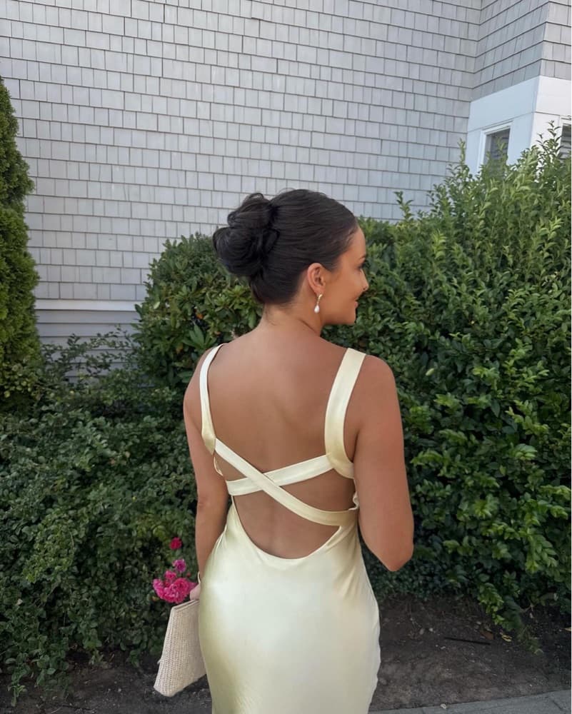 Butter Yellow Silk Gown  - Image 1