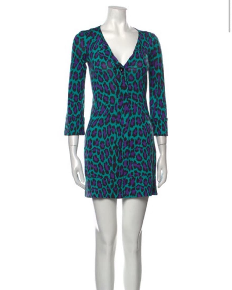 DVF mini Cheetah Dress  - Image 2