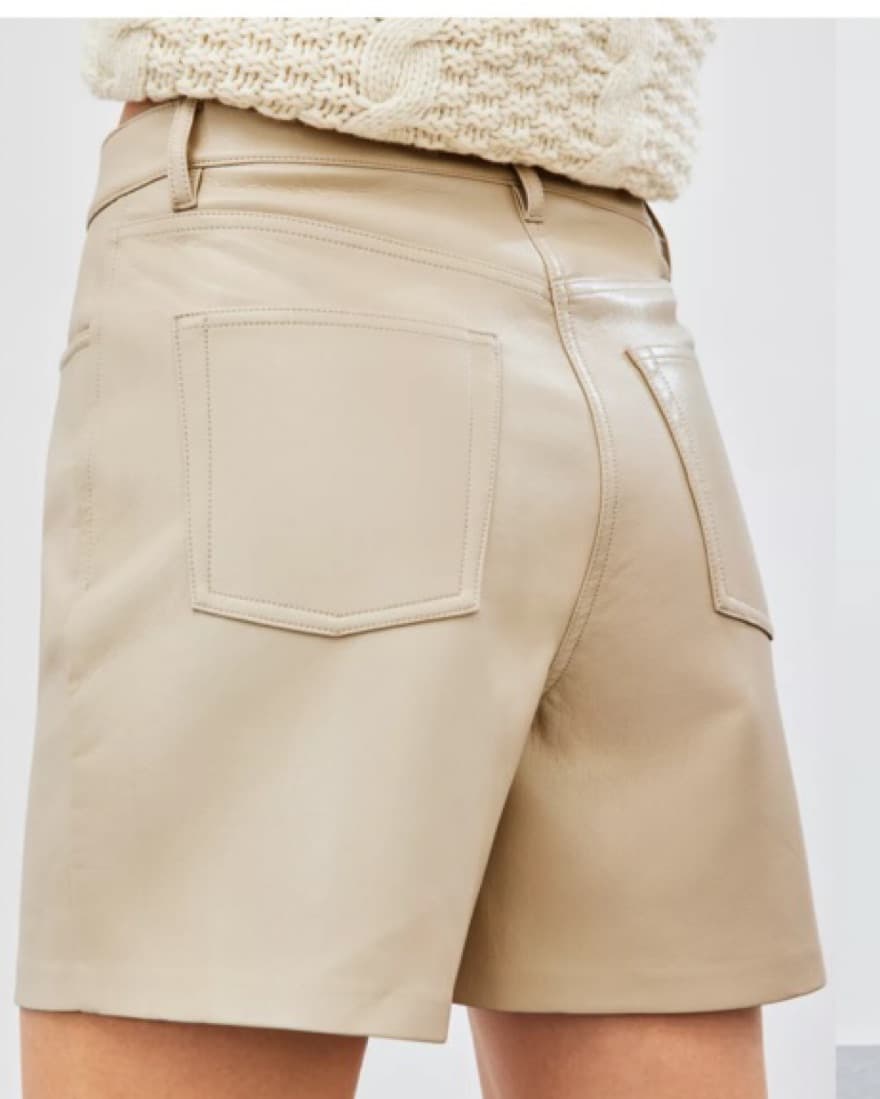 Wildfred White Vegan Leather Shorts - Image 3