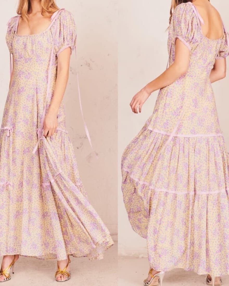 LoveShackFancy Jessie Dress Purple Rain - Image 6