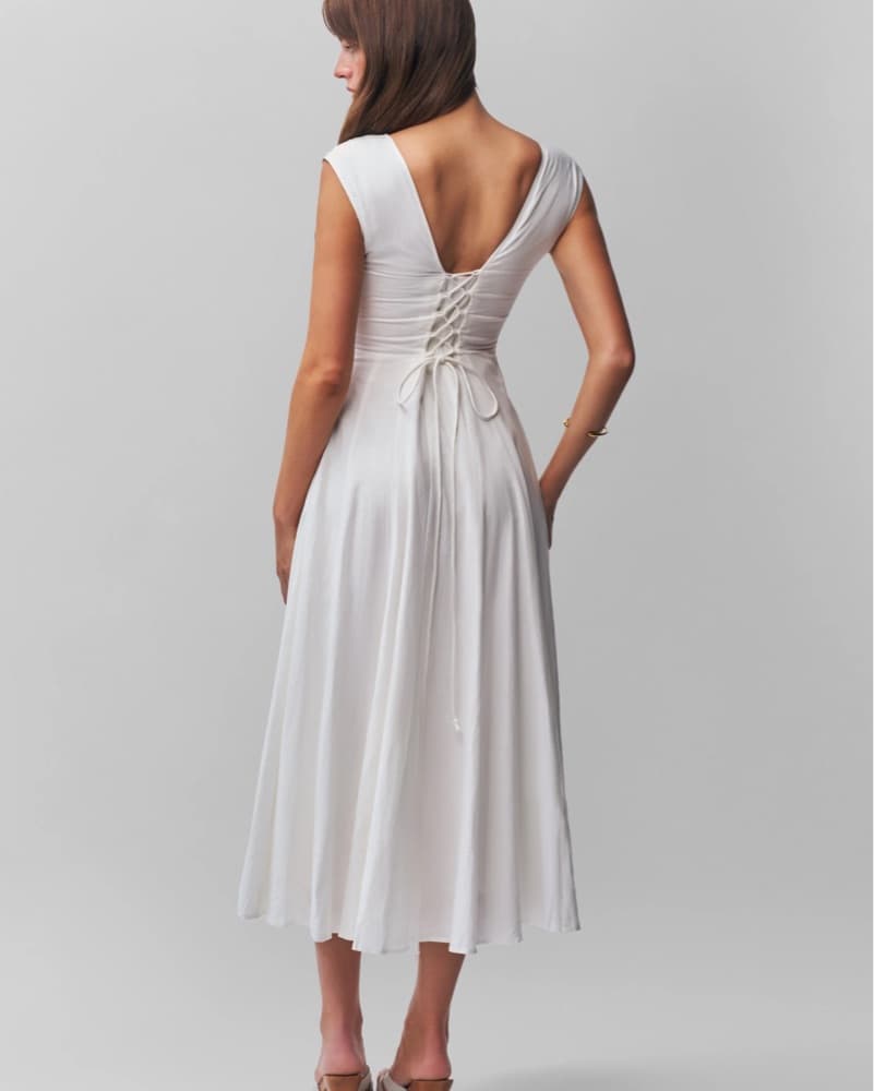 White Danielle Guizio Leila Dress - Image 3