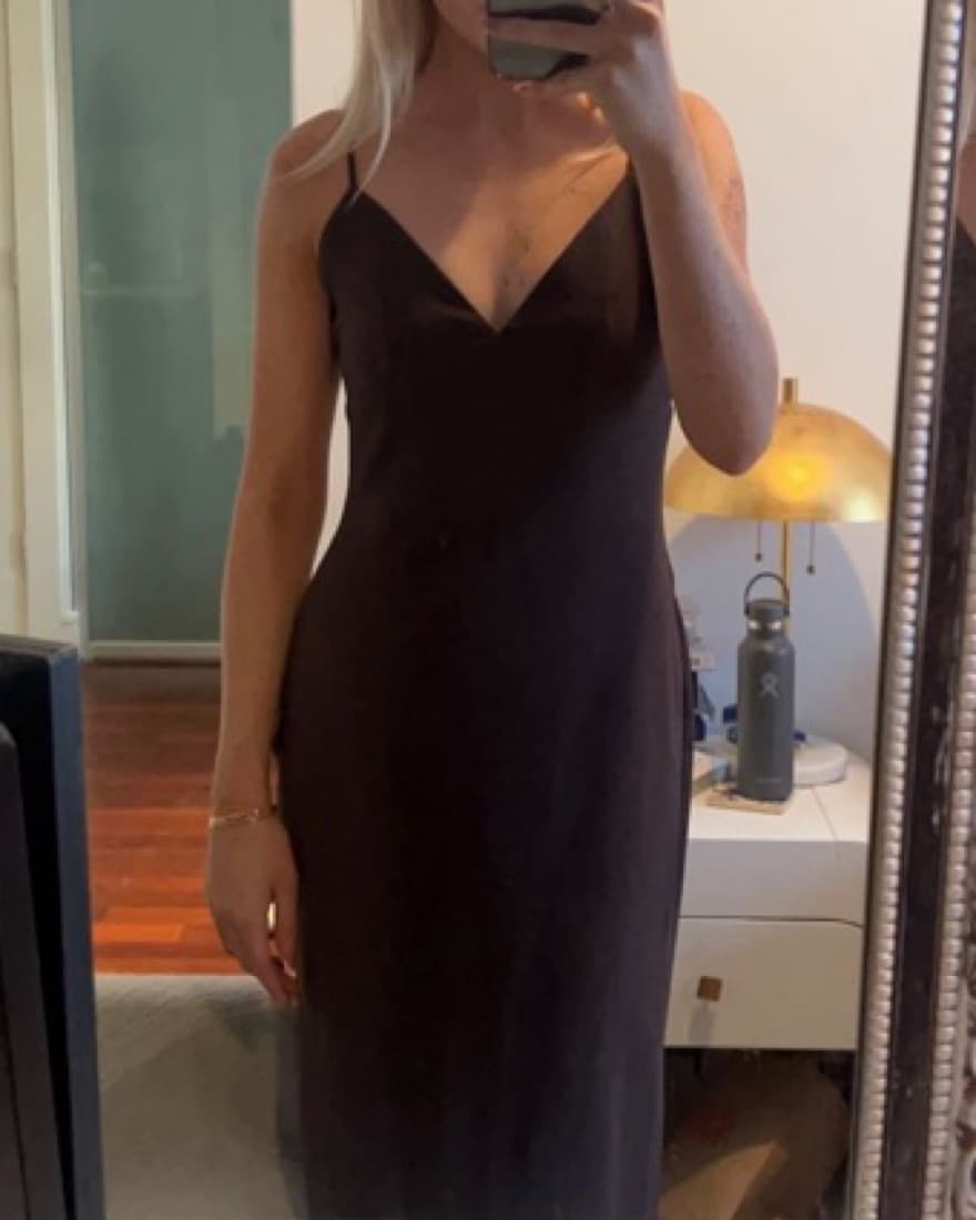 Aritzia Brown Midi Dress - Image 3