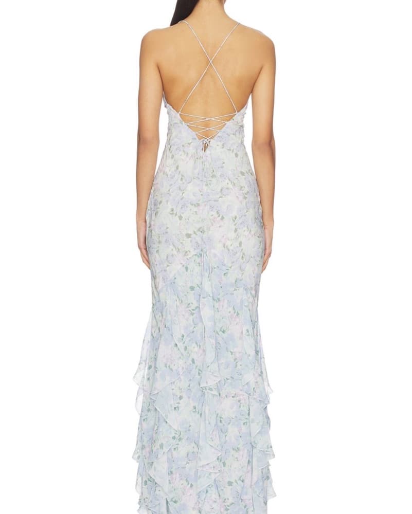 For Love & Lemons Elea Maxi Dress Blue  - Image 2