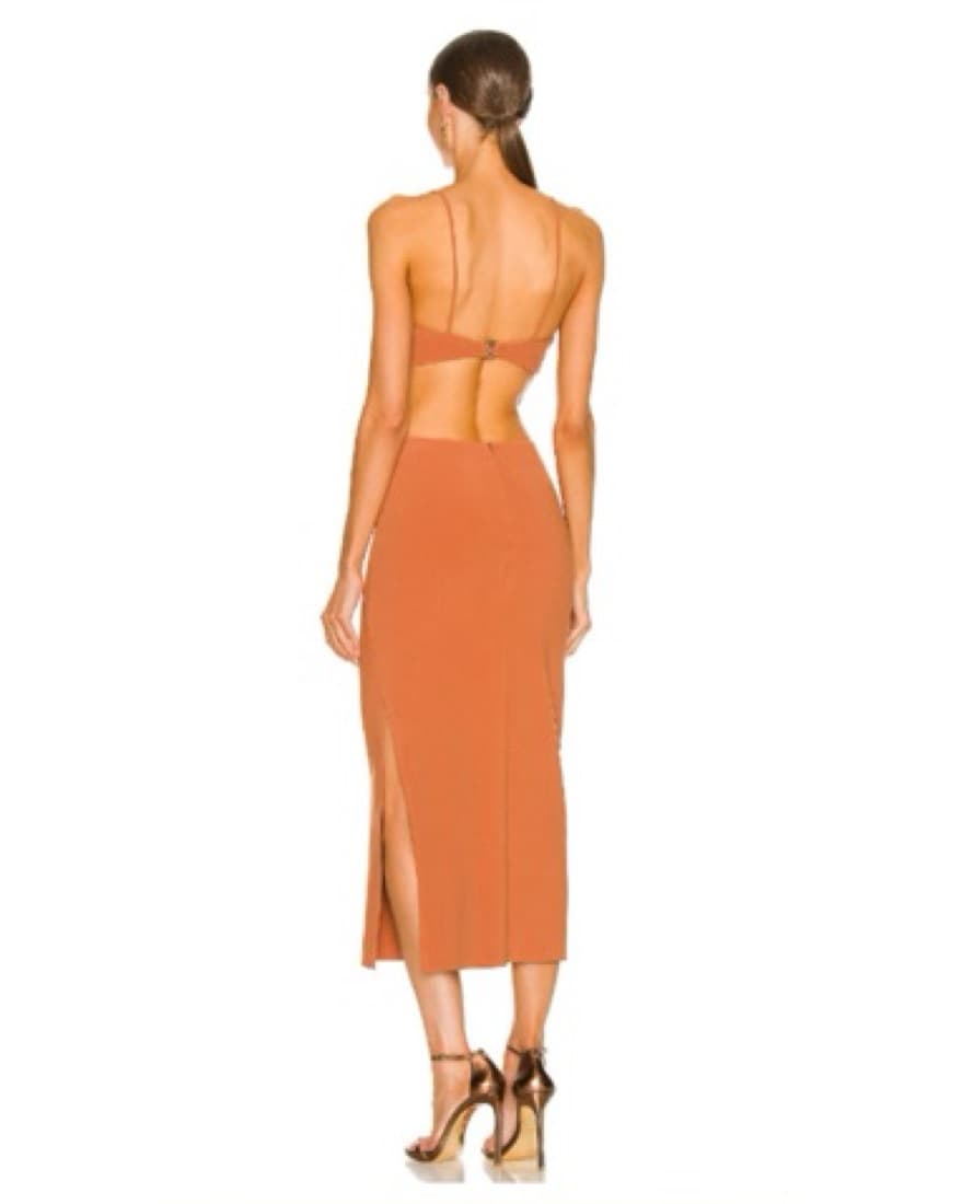  Bec Bridge Midi Dress in Terracotta US6 - Image 2
