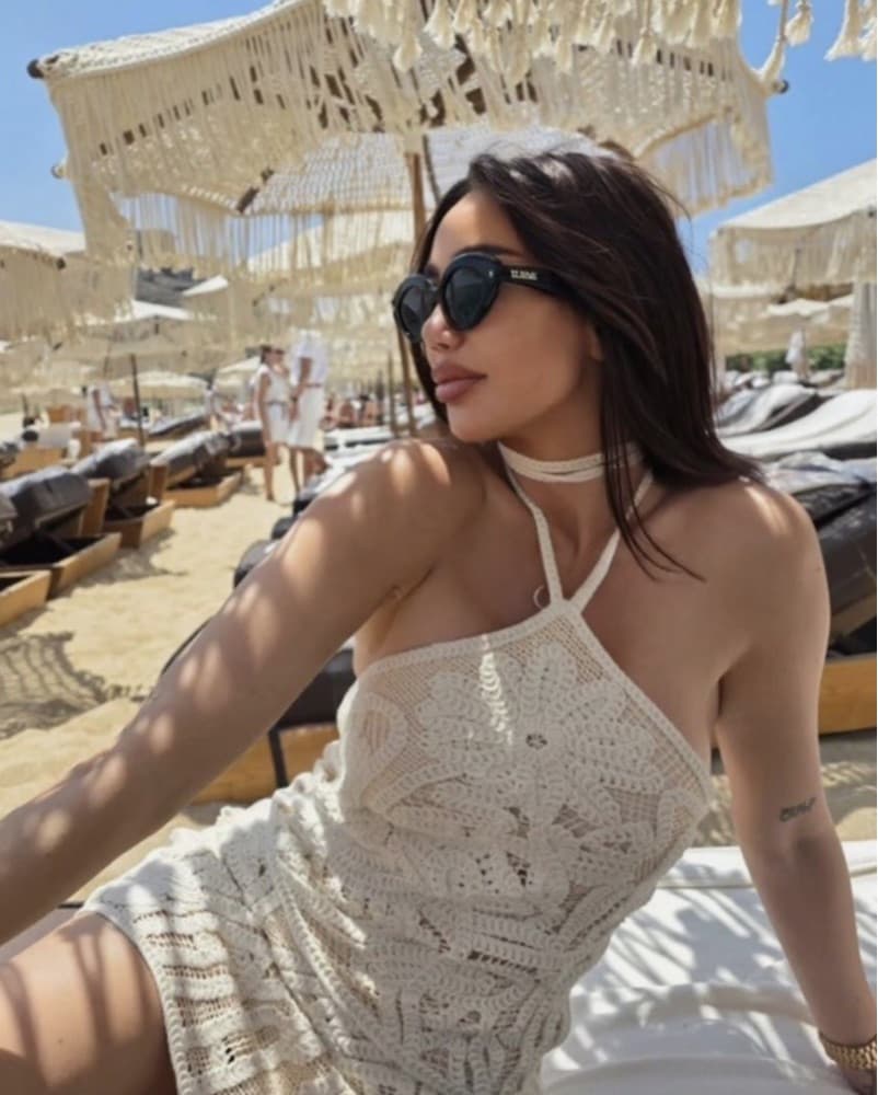 Crochet Halter Mini Dress - Image 5