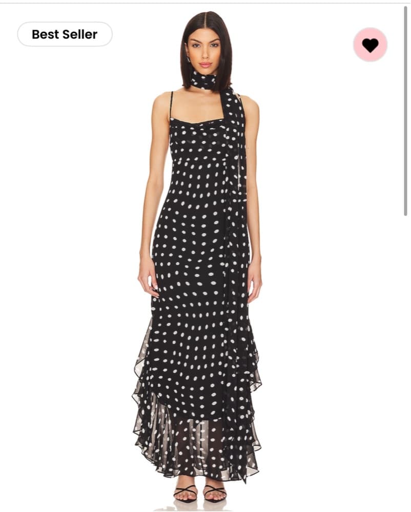 LPA Polka Dot Maxi Dress - Image 2