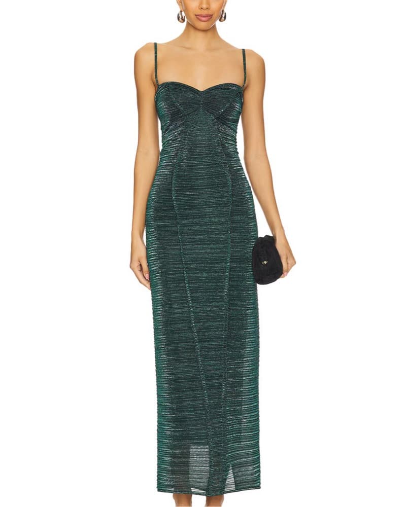 Georgia Hardinge Element Dress In Green - Image 3