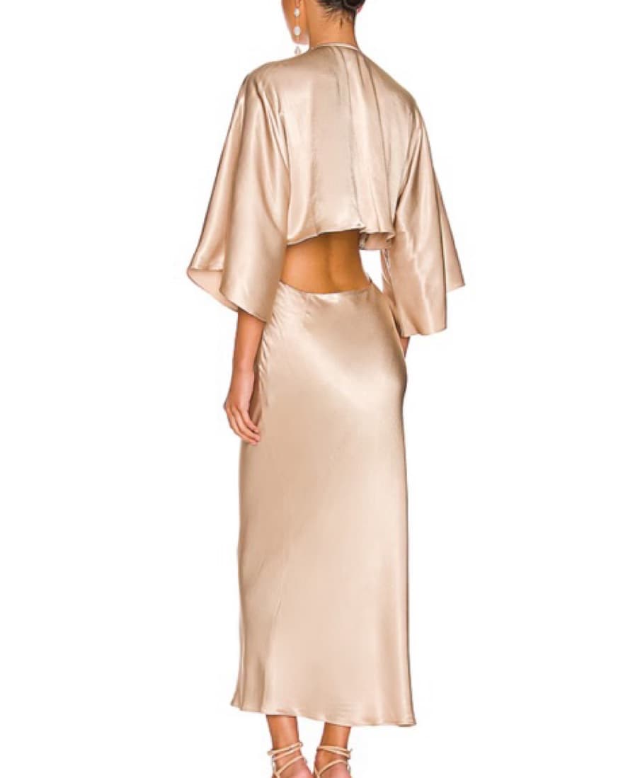 Shona Joy La Lune Dress In Gold - Image 2