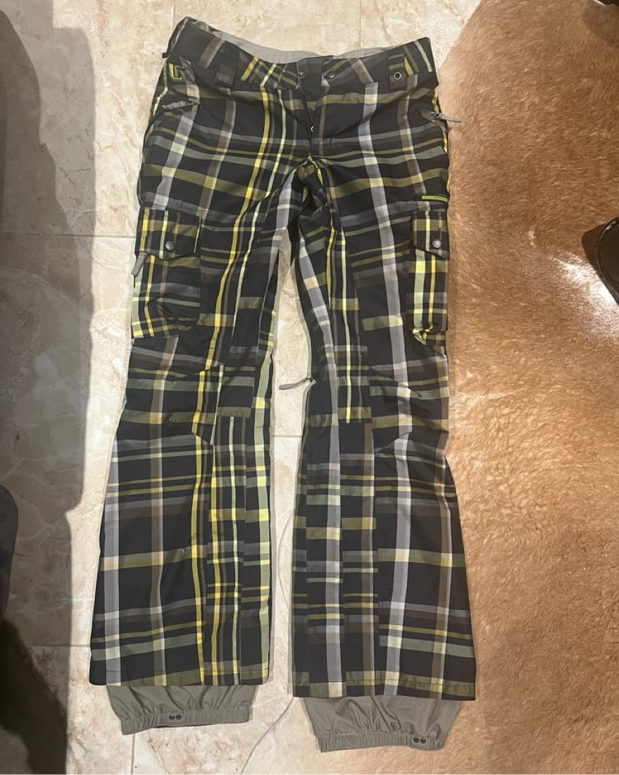 Burton Plaid Womens Snow Pants Small - Image 1