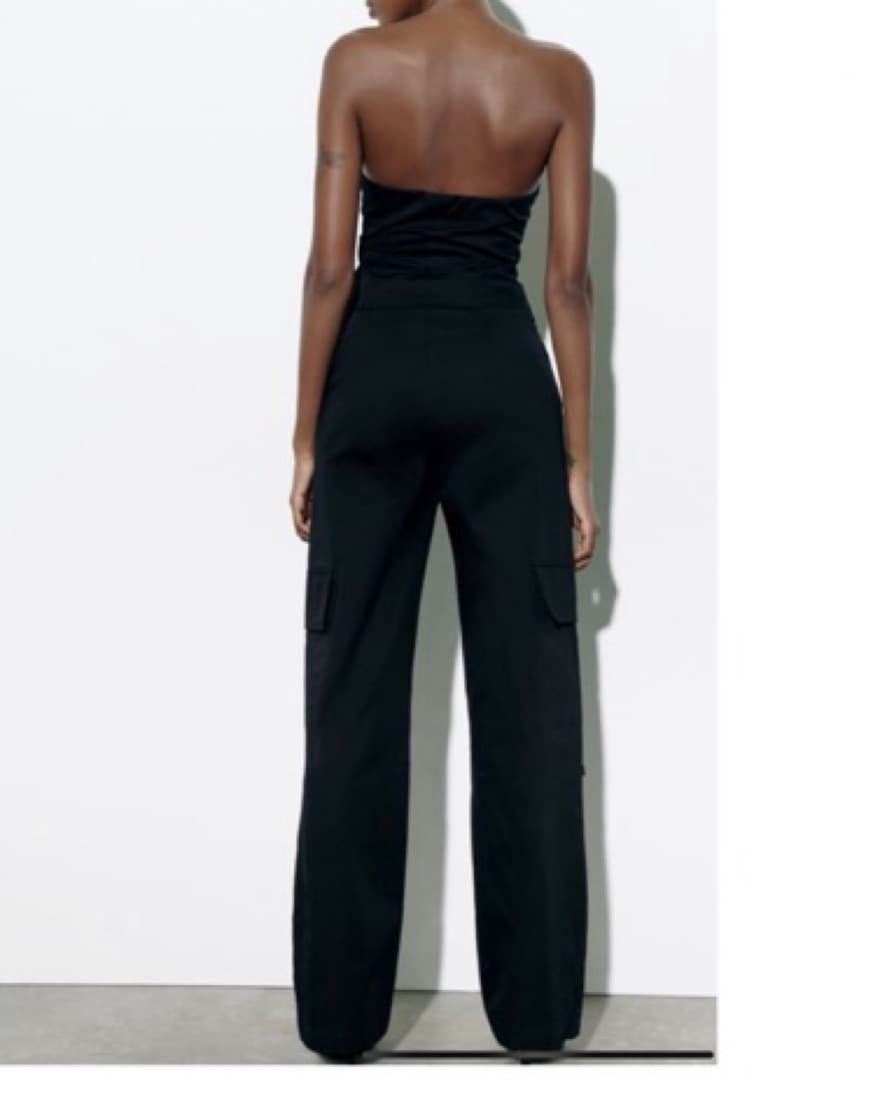 Zara Strapless Cargo Jumpsuit  - Image 2