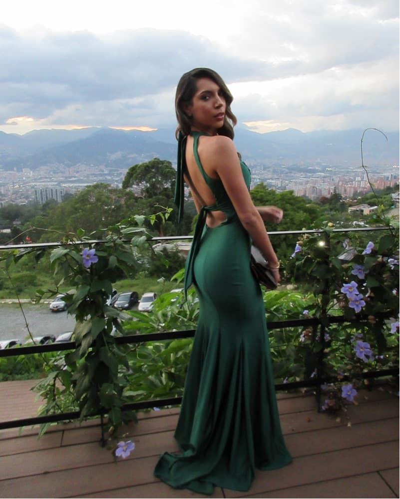 Custom Green Formal Dress - Image 5