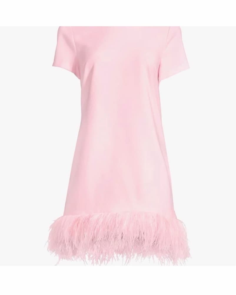 Likely Pink feather cocktail Dress  - Image 3
