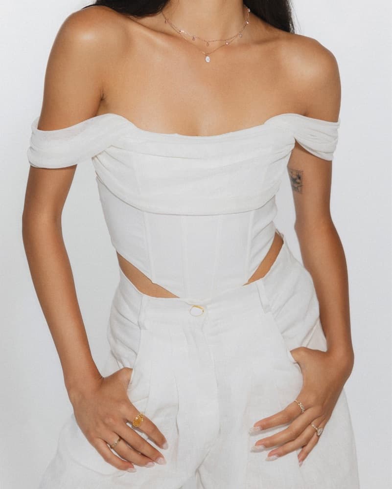 Off Shoulder Corset Top - Image 1