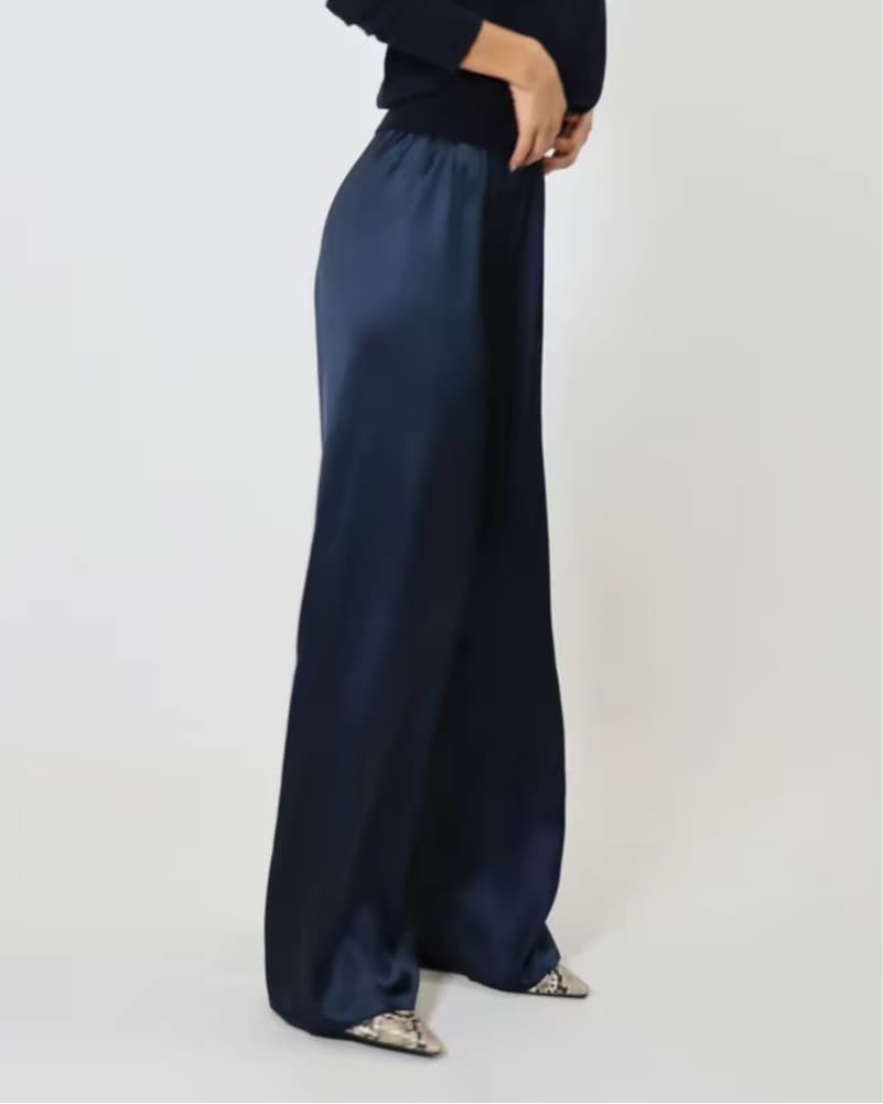 Navy Blue Satin Pants  - Image 6