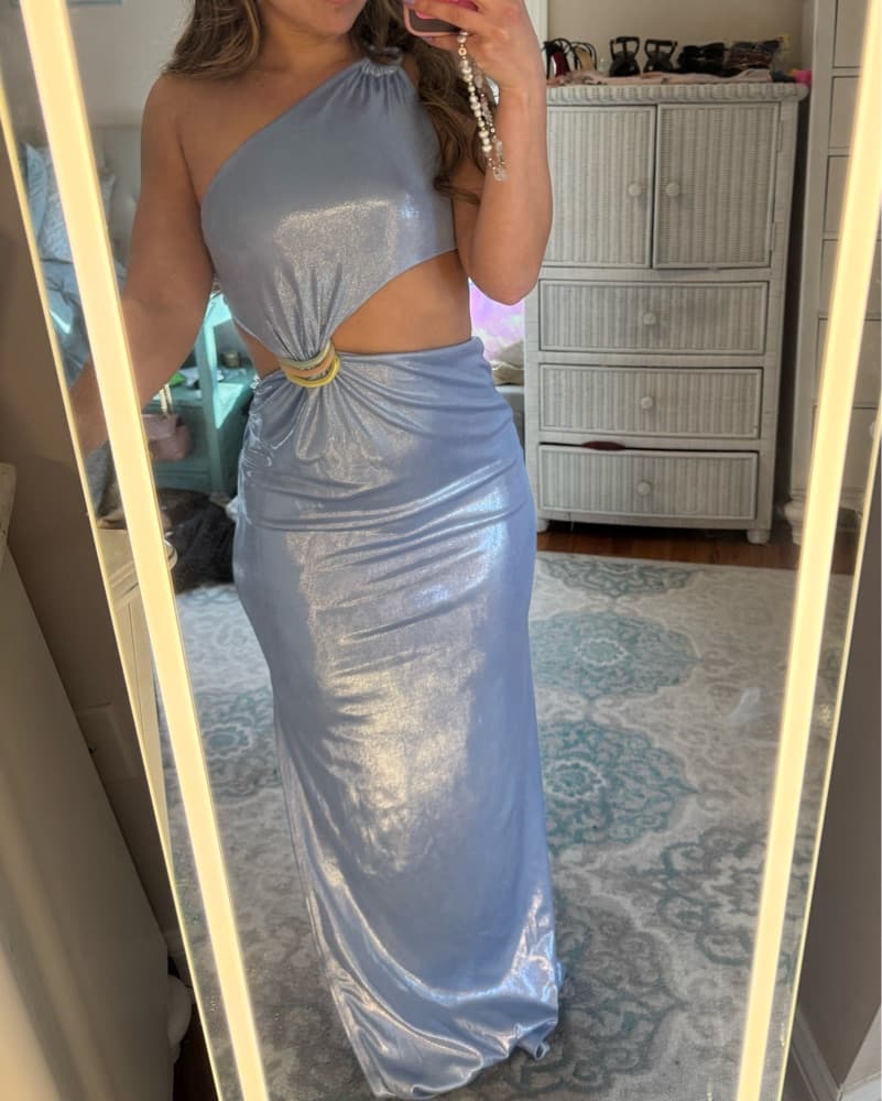 Shimmering One-Shoulder Gown - Image 1