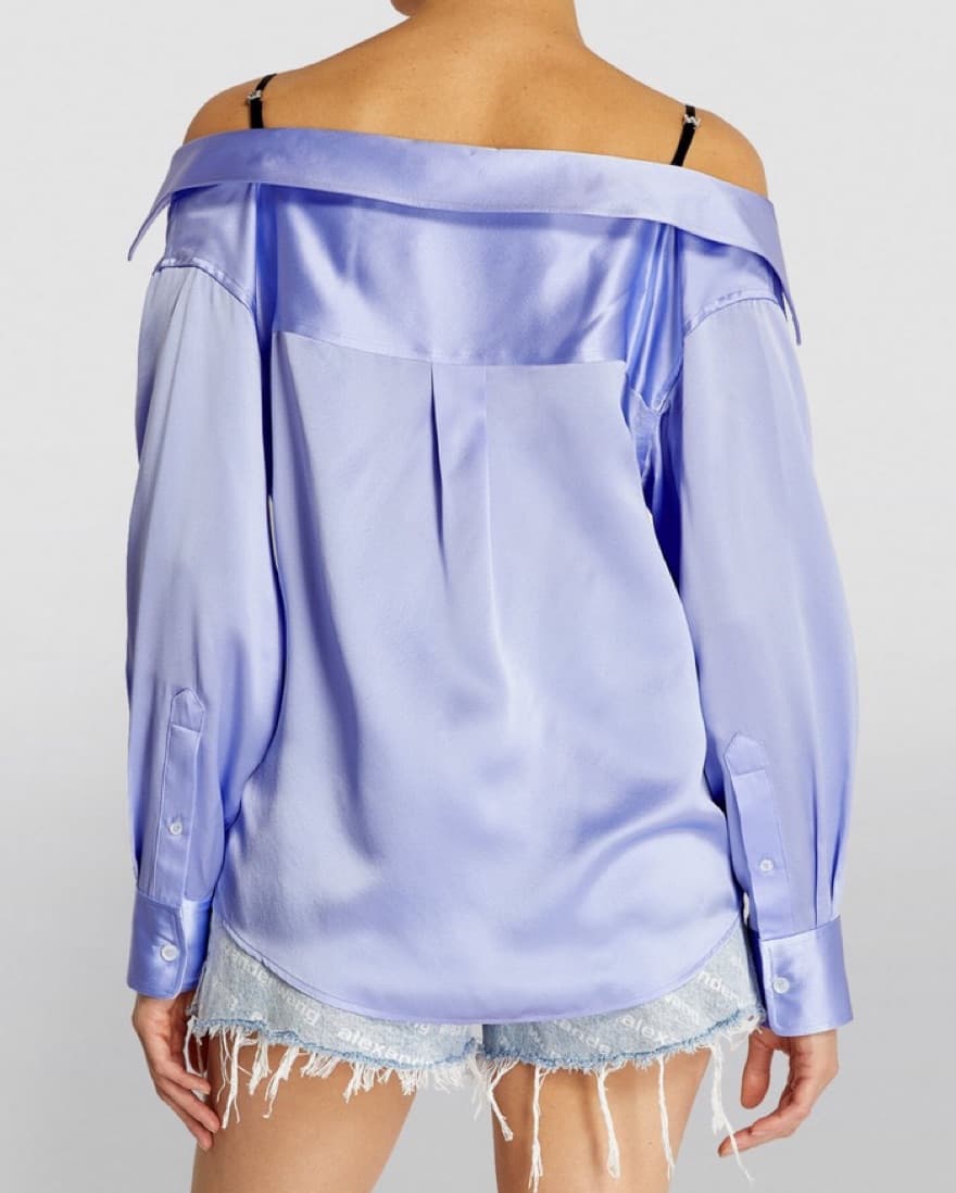 Alexander Wang Silk Off Shoulder Blouse  - Image 2