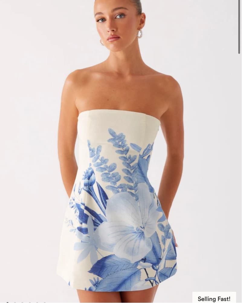 Floral Strapless Mini - Image 1
