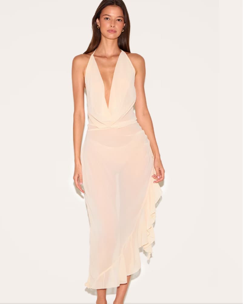 PLT Ruffle Midi Dress - Image 1